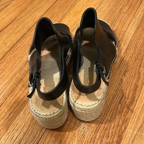 Rag & Bone black leather espadrilles - Picture 2 of 5